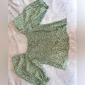 Flower off the shoulder top